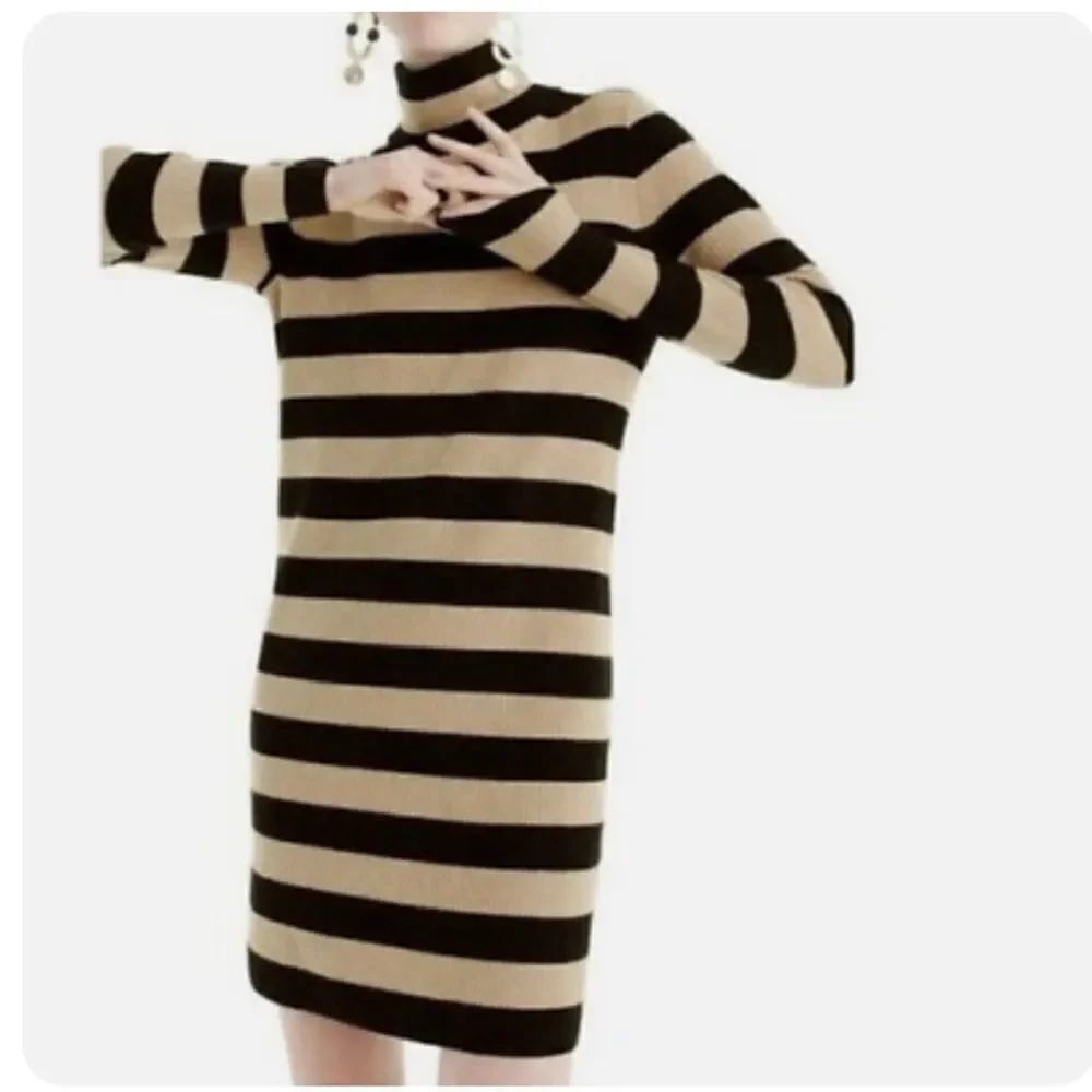J. Crew striped turtleneck sweater-dress. Size XS.